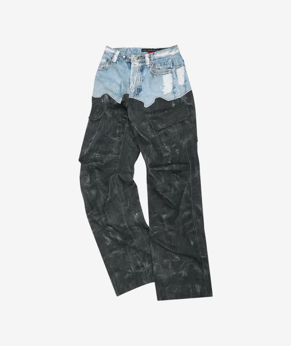 앤더슨 벨 포데님&스크래치 레더 프린티드 카고 팬츠 30 상품이미지2