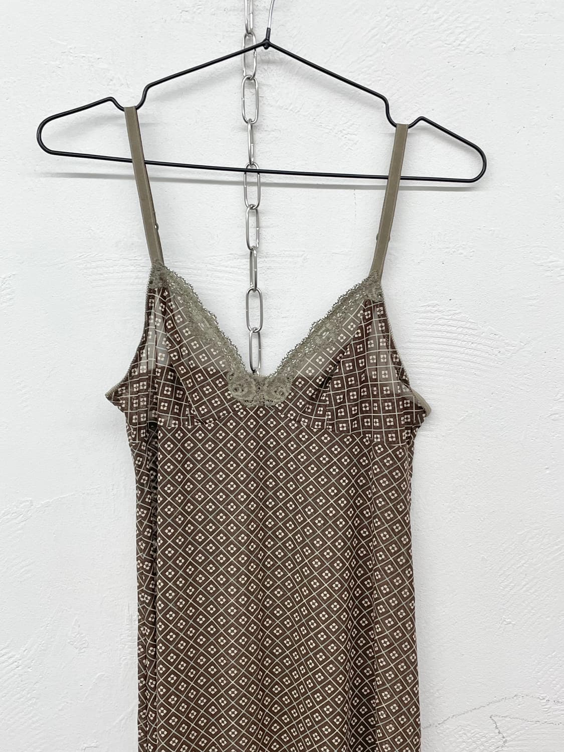 브라운 패턴 레이스 슬립 상품이미지5