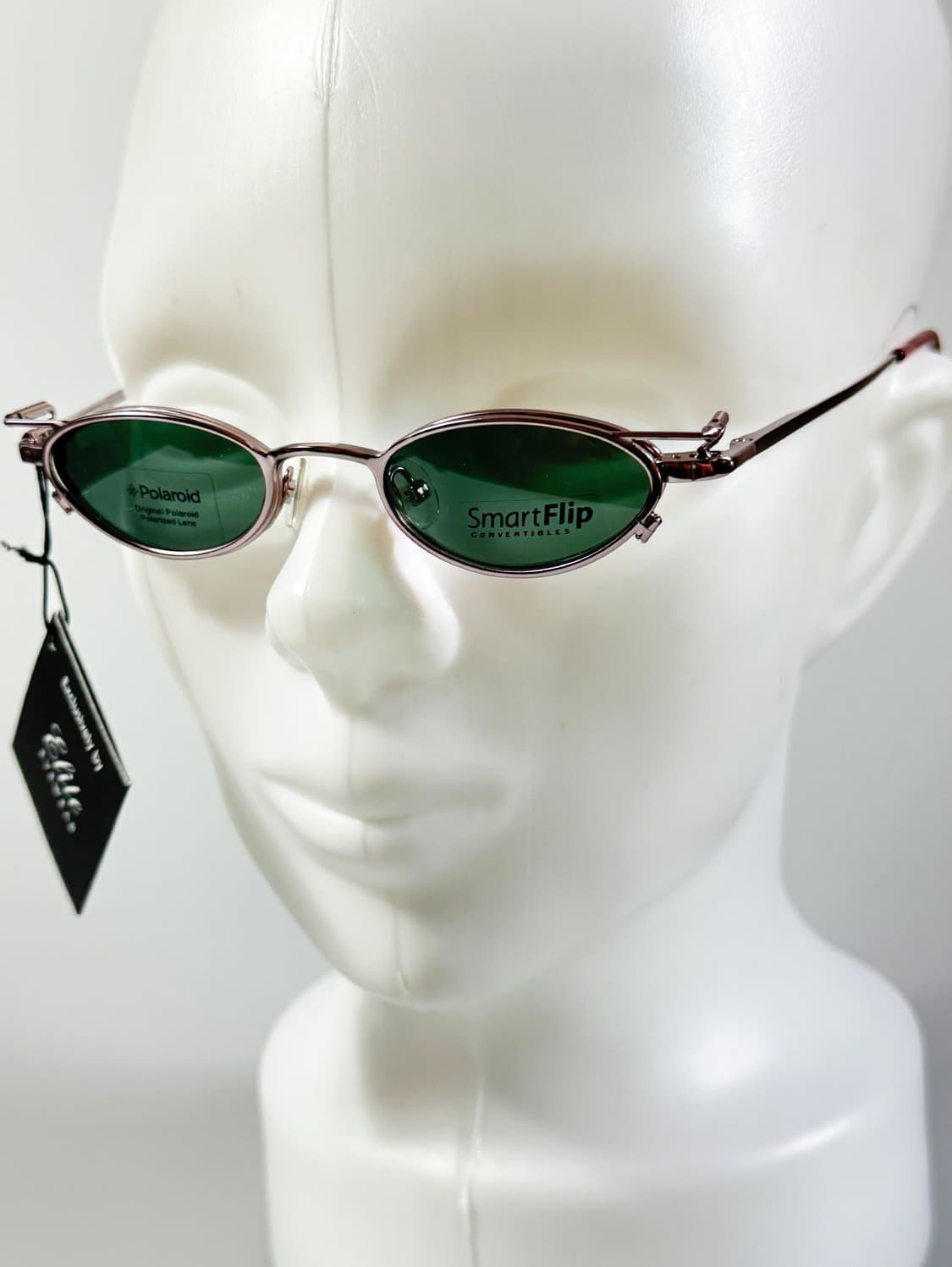 미국제 ELITE 클립온 핑크 크롬 슬림 오벌 프레임 빈티지 안경 상품이미지9