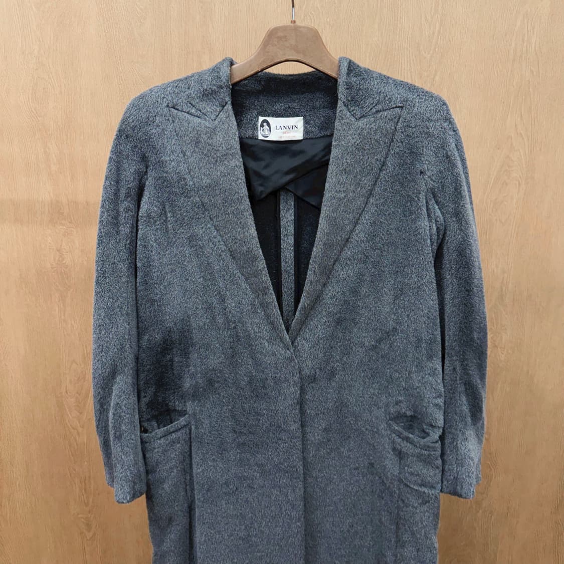 랑방 콜렉션 롱 코트 테일러드 라펠 절개 디테일 레귤러핏 그레이 상품이미지4