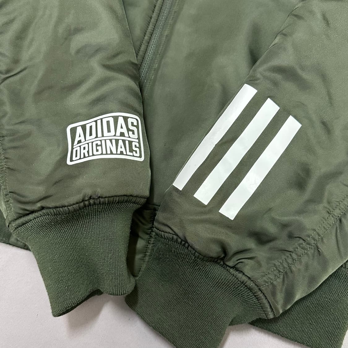 아디다스 빈티지 카키 누빔 항공점퍼 105 상품이미지6