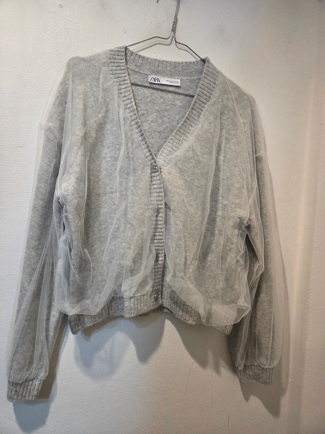 자라 시스루 가디건 상품이미지1