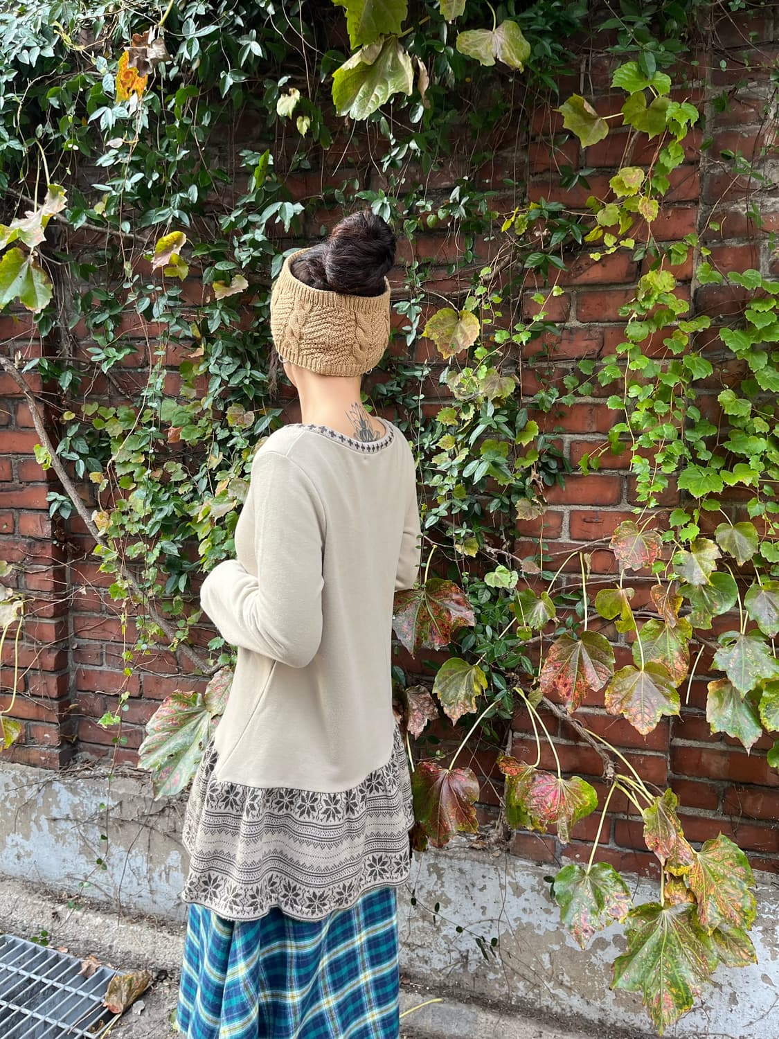 일본 무드 눈꽃 패턴 원피스 상품이미지4