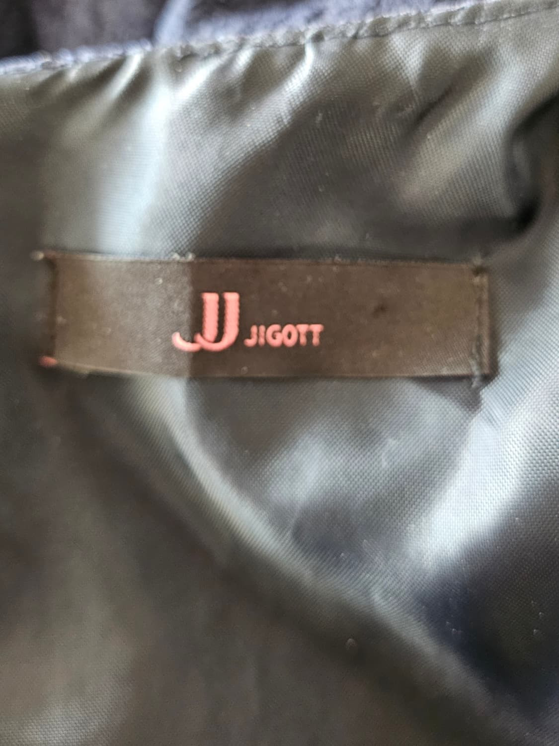 JJ지고트 프리미엄 빈티지 네이비 자카드 플레어 원피스 (44~날씬55) 상품이미지6