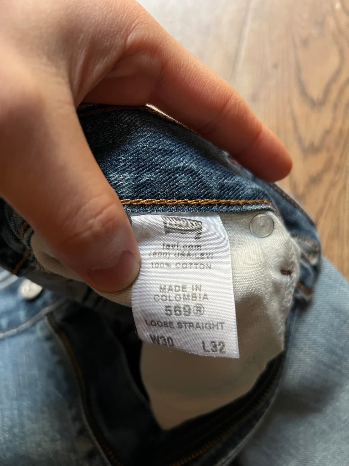 [30]00's 리바이스 569 빈티지 워싱 와이드핏 데님 팬 상품이미지6