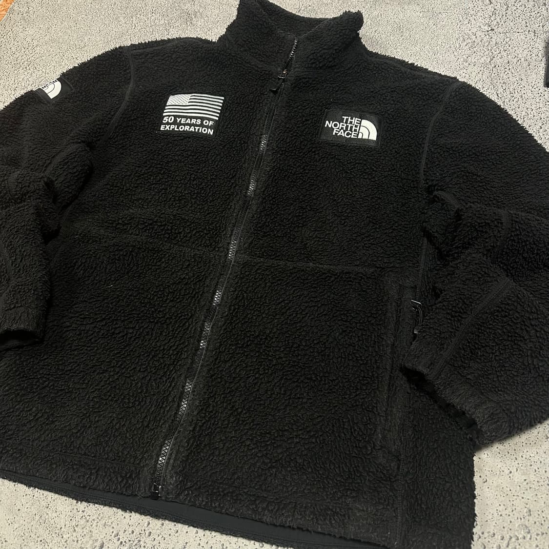 ✨ (바배) 노스페이스 50주년 성조기 뽀글이 쉐르파 집업 자켓 상품이미지5