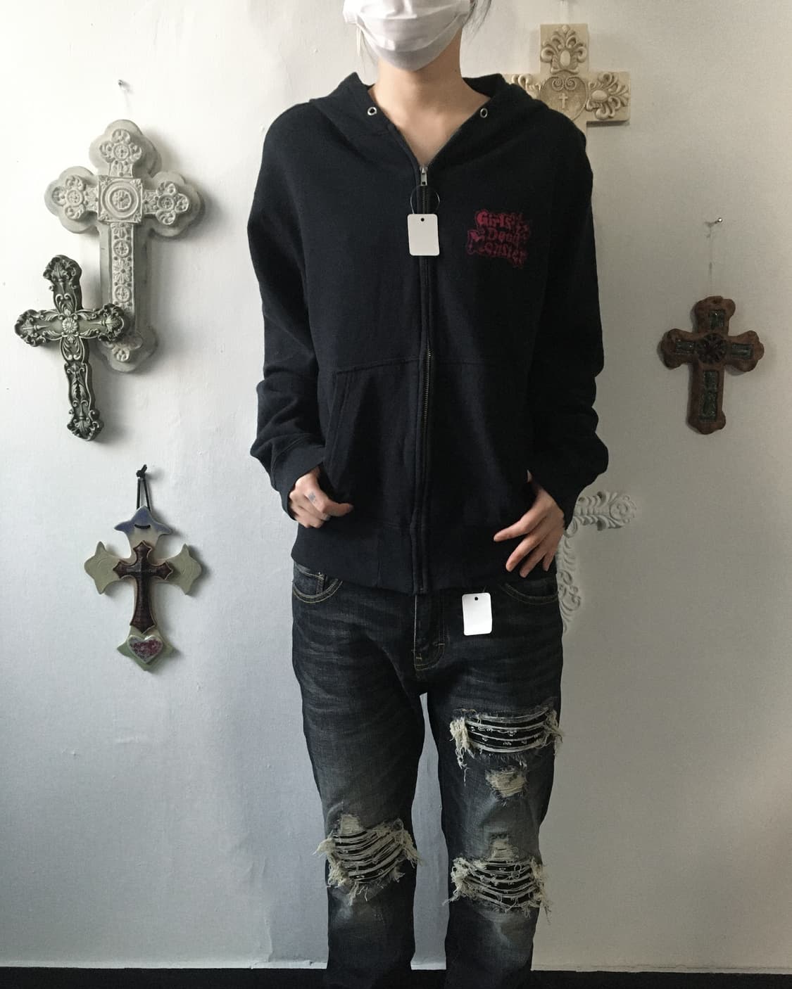 Anime printing hood zip up 상품이미지7