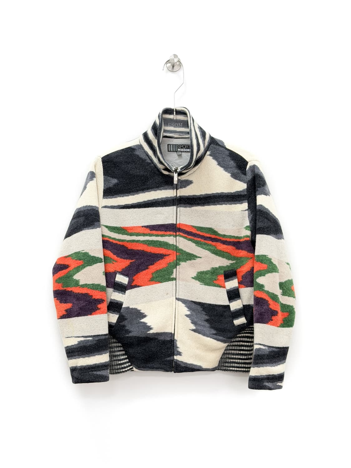 미쏘니 스포츠 패턴 울 집업 자켓 상품이미지1