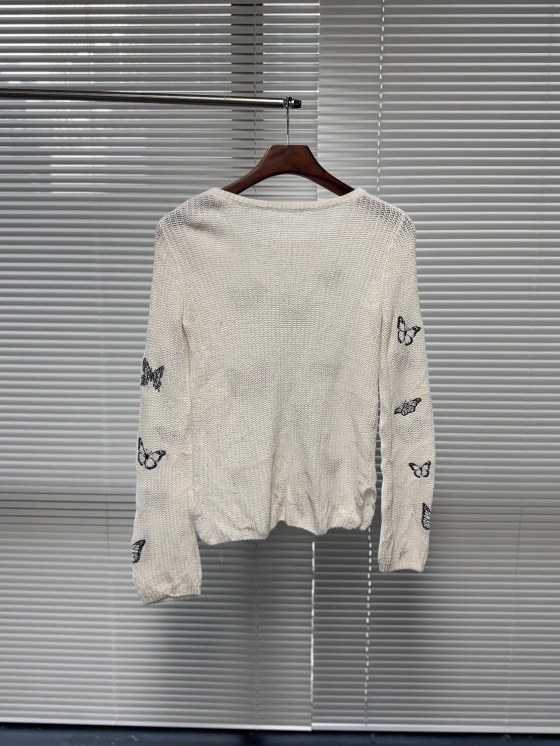 빈티지 버터플라이 패턴 니트 상품이미지4