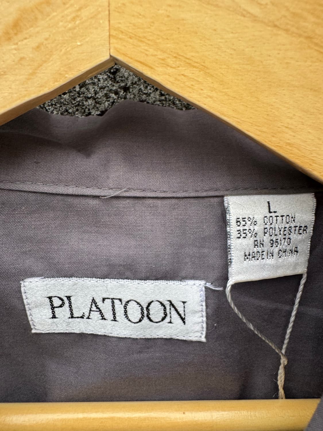 Platoon 빈티지 쿠바 구아야베라 셔츠 다크그레이 L 상품이미지5