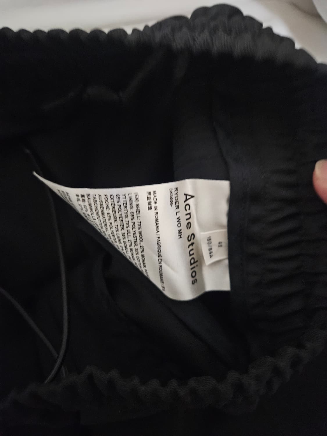 [EU48] 아크네 라이더 팬츠 블랙 상품이미지2