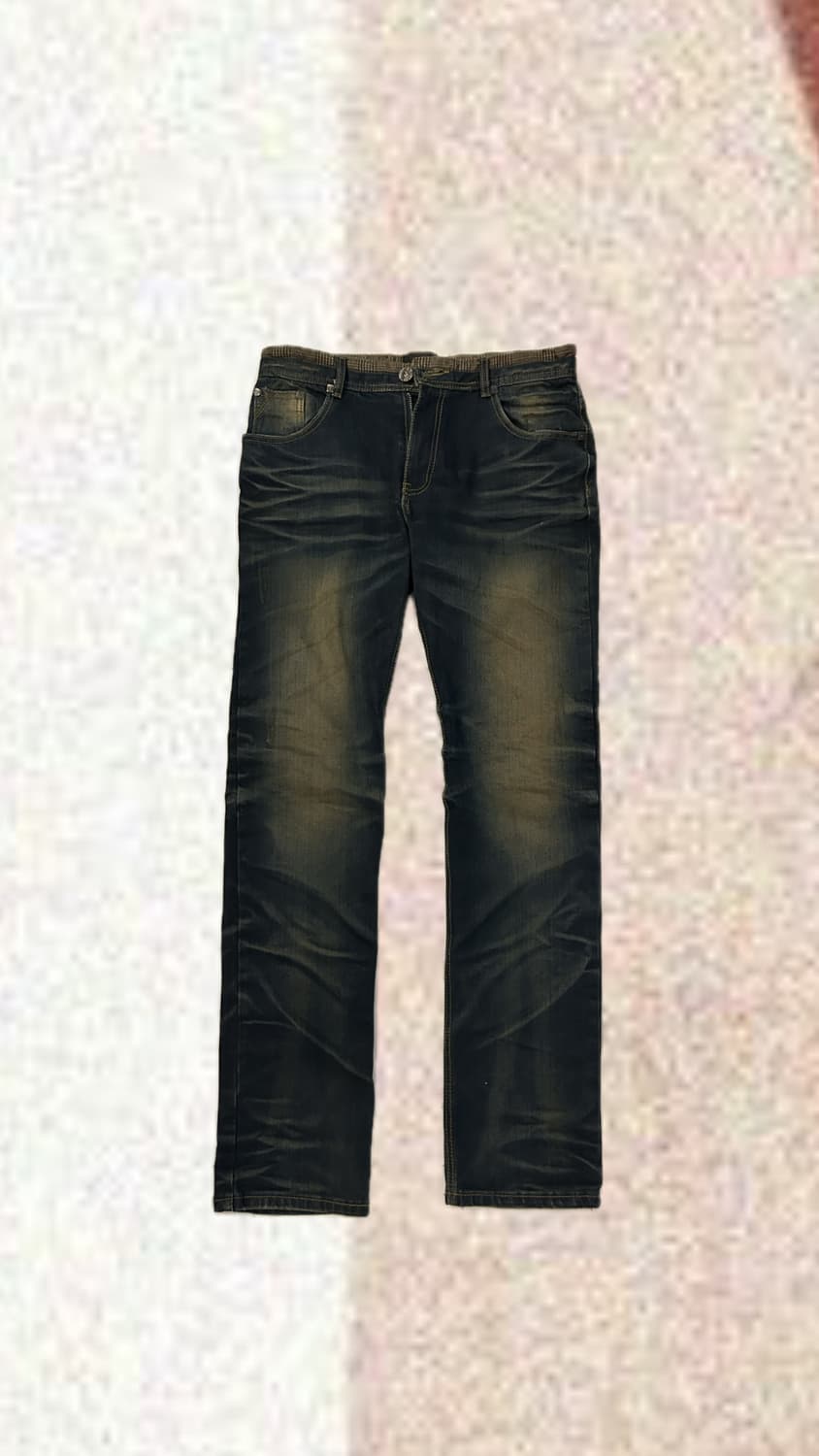 빈티지 워싱 체크패턴 디테일 팬츠 상품이미지1