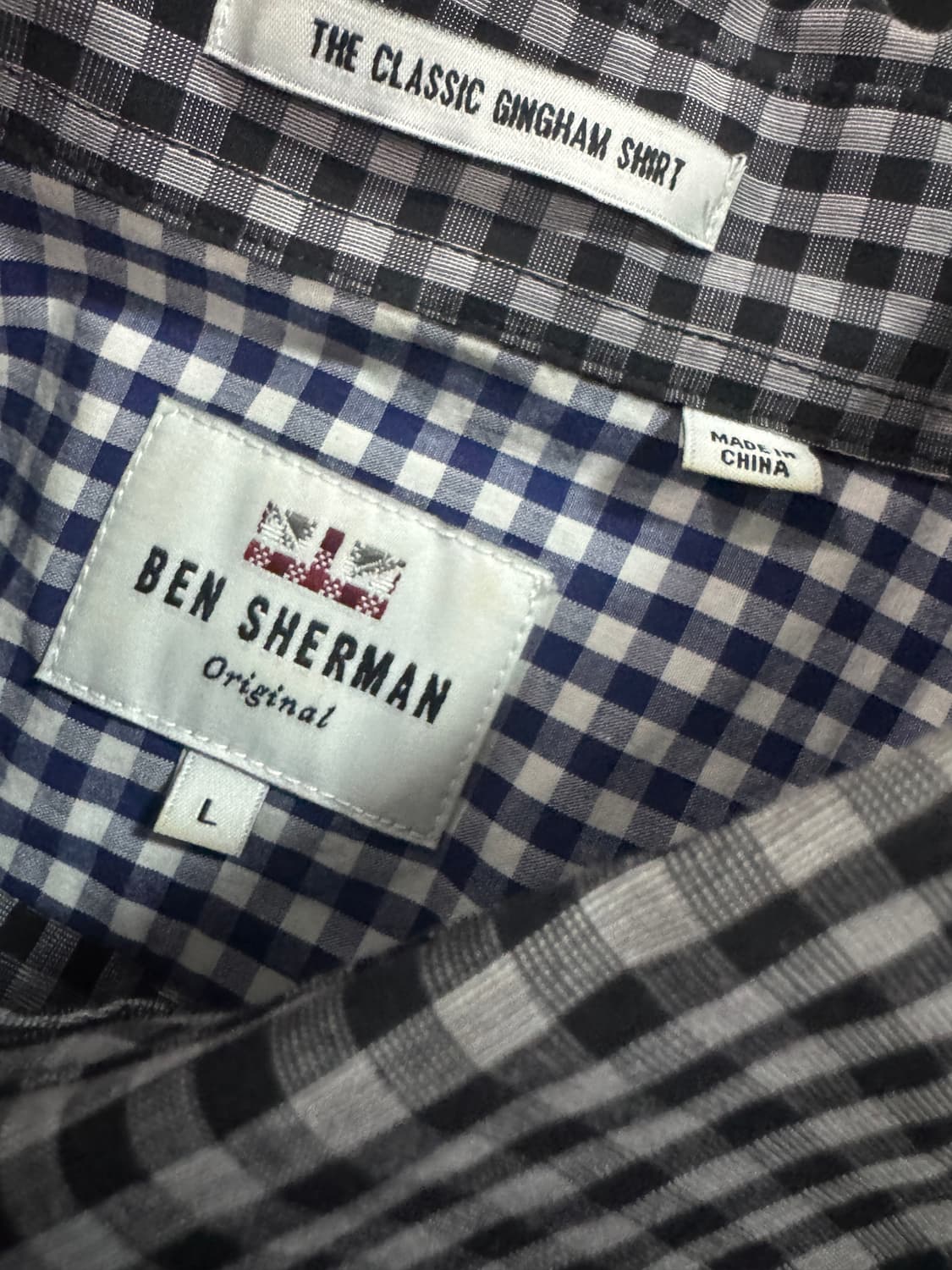 벤 셔먼 Ben sherman 이쁜 빈티지 체크 셔츠 L 상품이미지3