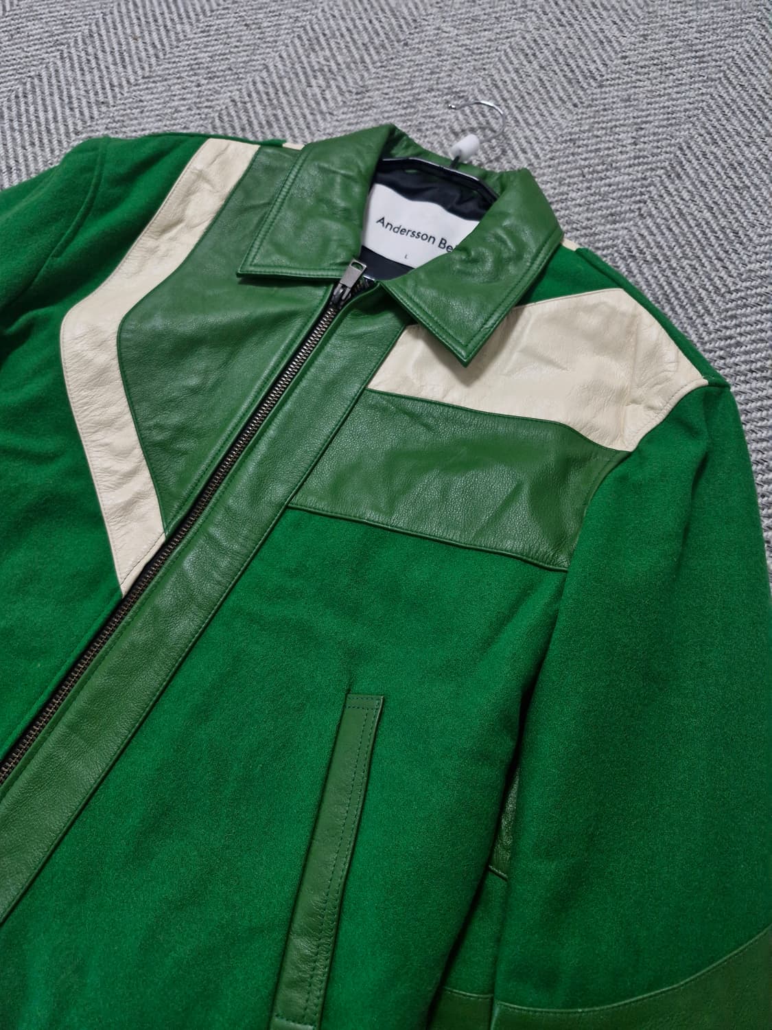 (미시착/샘플) 앤더슨벨 모터사이클 레더 자켓 L 상품이미지1