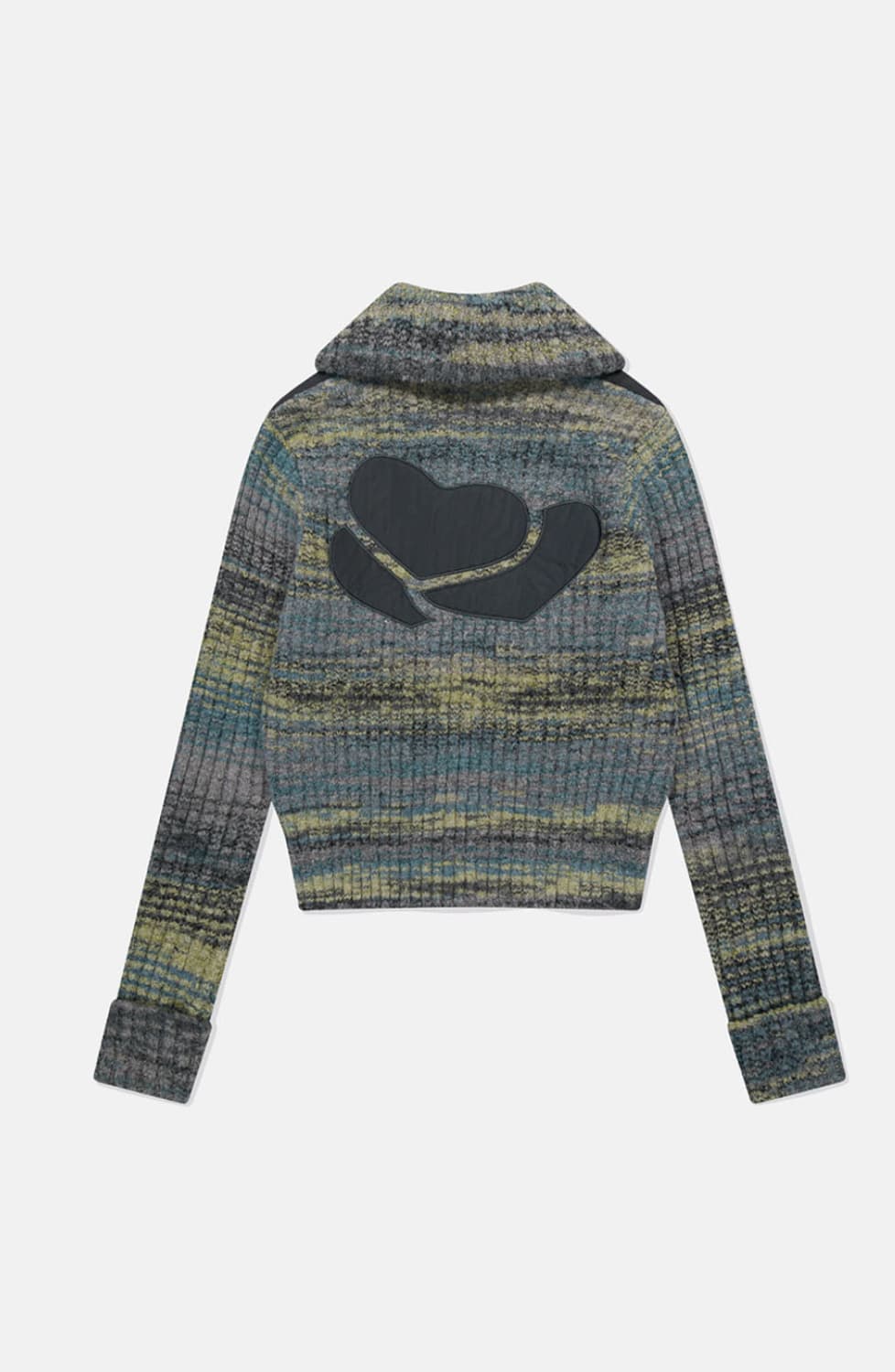 선러브 w 하트 하이브리드 다운 자켓 차콜 상품이미지2