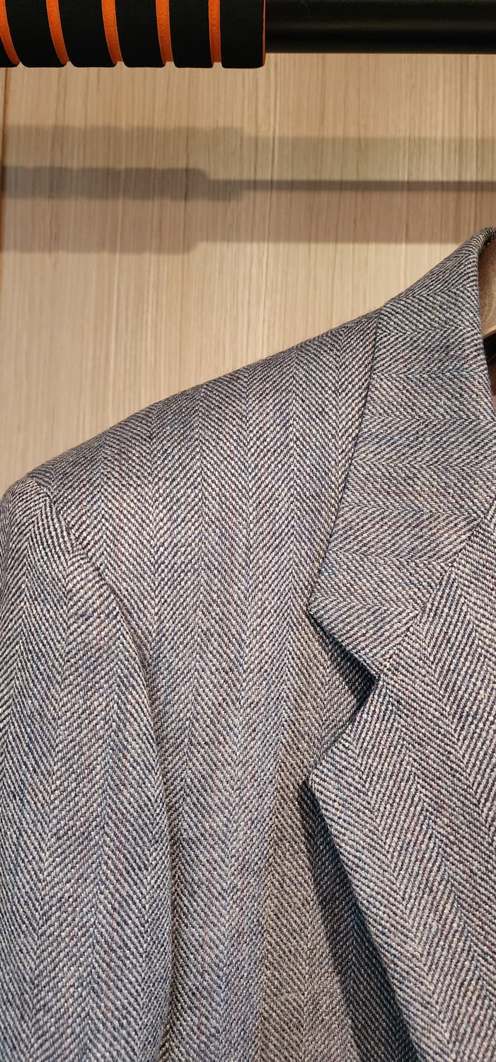 (빅사이즈)연그레이 헤링본 모직자켓 4XL 상품이미지3