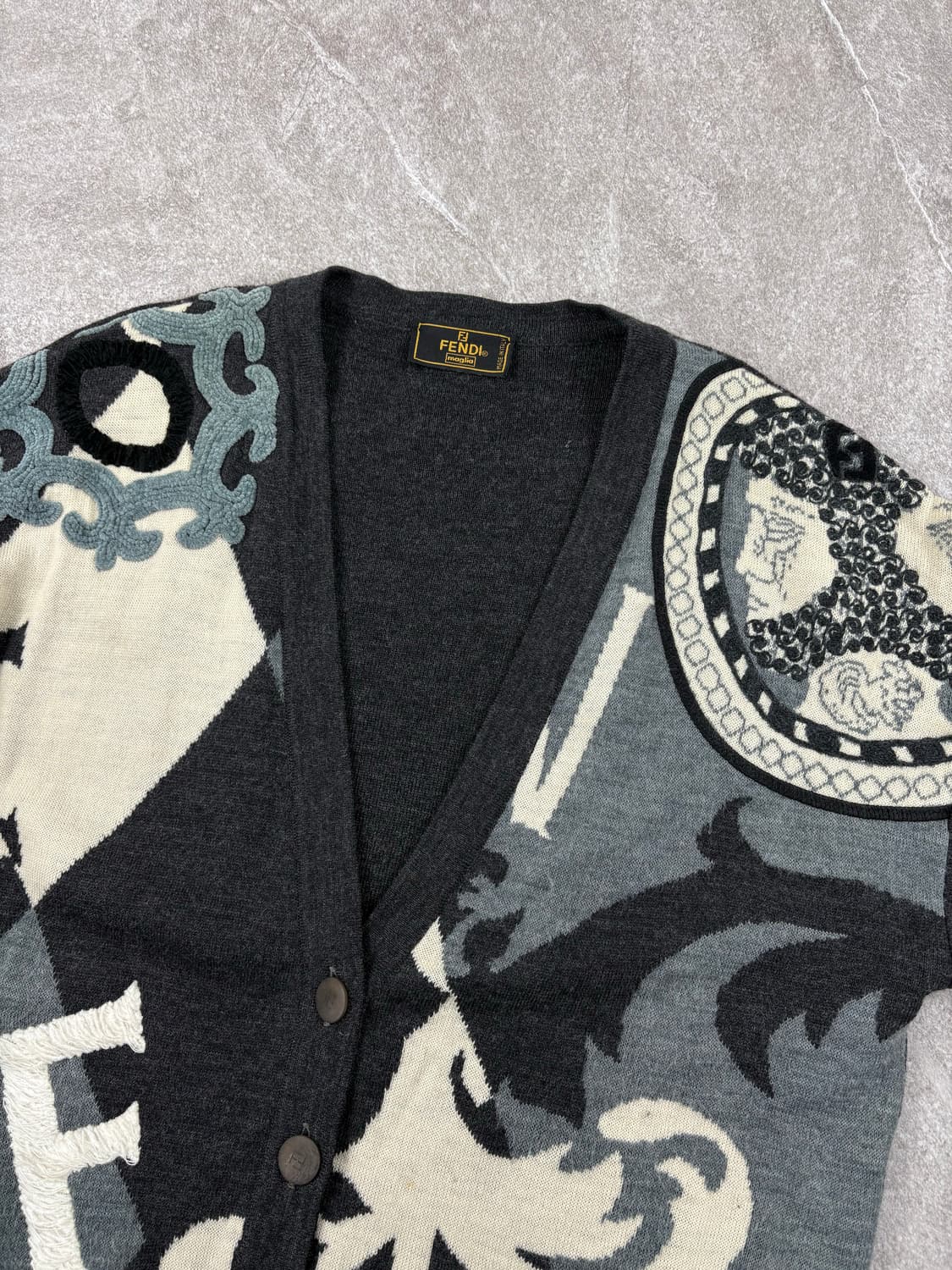 Fendi 80's Wool Sweater Cardigan    상품이미지2