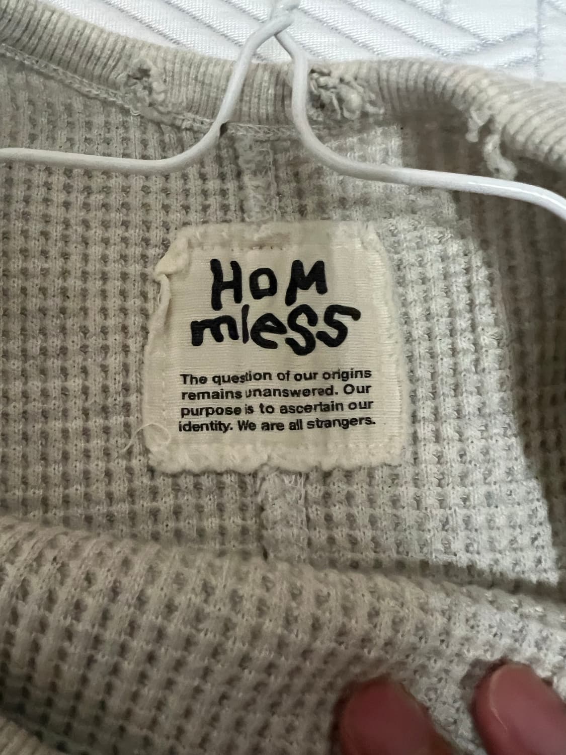 홈리스(hommless) 헤비 와플 데미지 에크루 상품이미지3