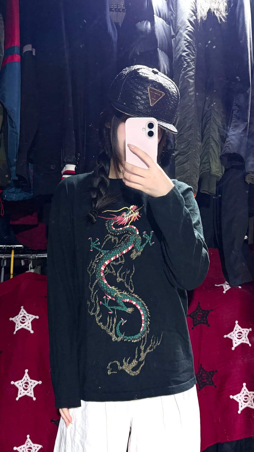 일본 무카시 무카시 용프린팅 맨투맨 셔츠 상품이미지9