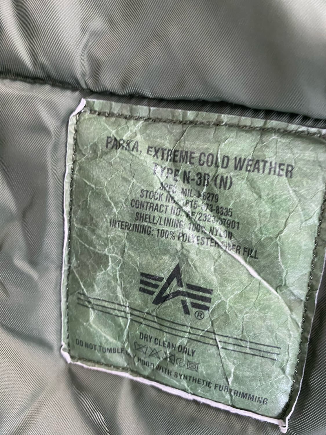 알파 인더스트리 N-3B 헤비 파카 상품이미지6