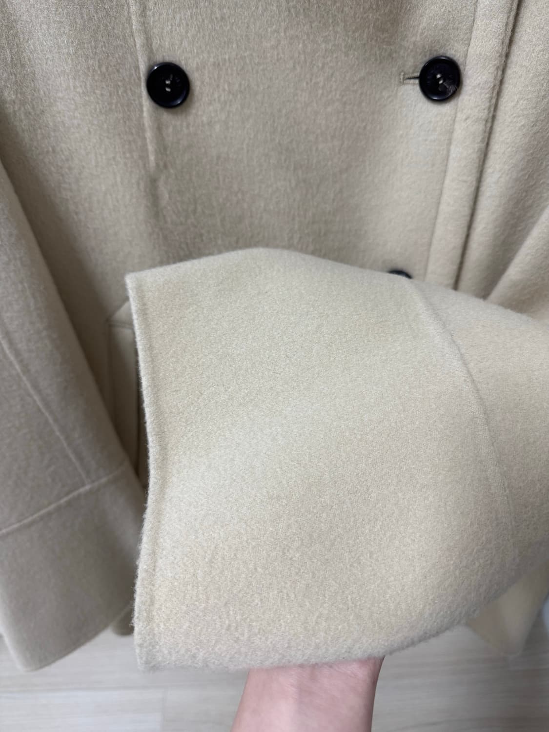 메종마레 핸드메이드 피코트 크림 34 상품이미지5