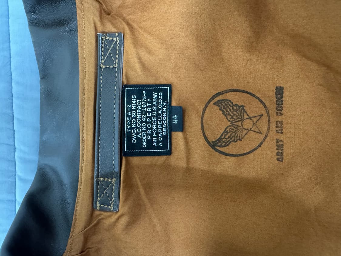 아카펠라클로딩 Lot.120 A-2 말가죽 44 상품이미지8