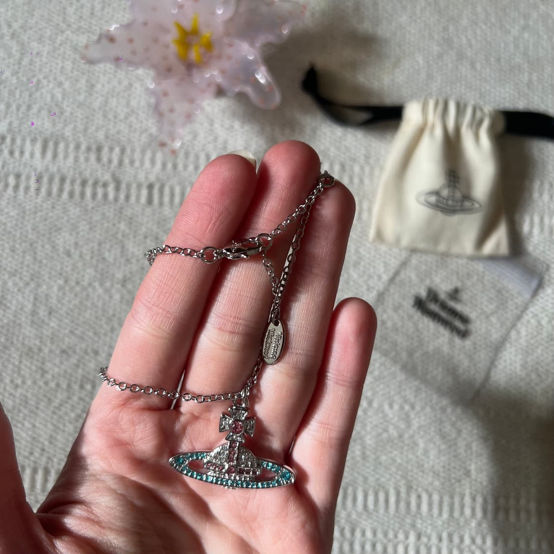 비비안웨스트우드 키카 펜던트 목걸이 (퍼플 큐빅) 상품이미지8