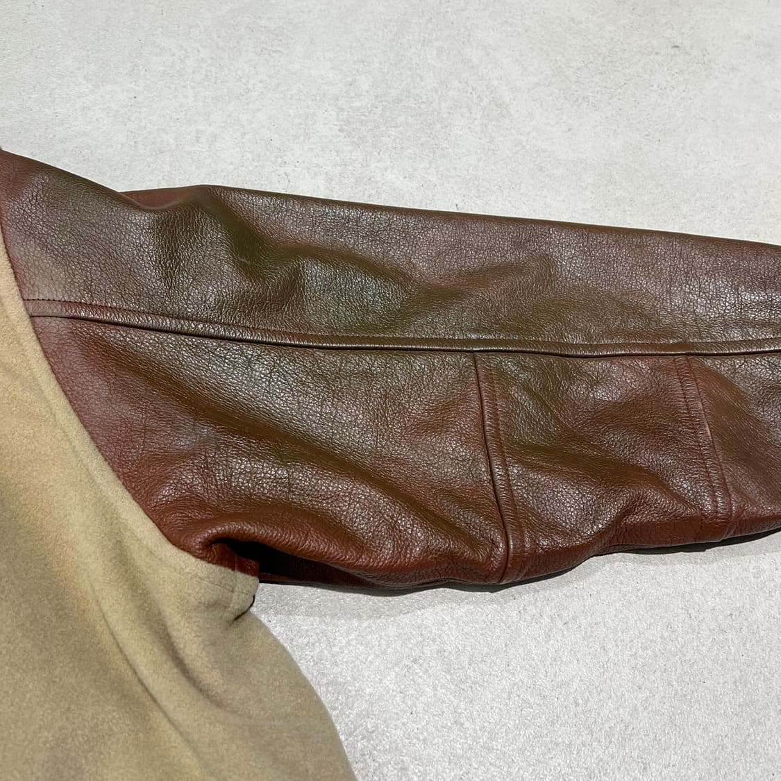 리 레더소매 바시티자켓 s09930 상품이미지7