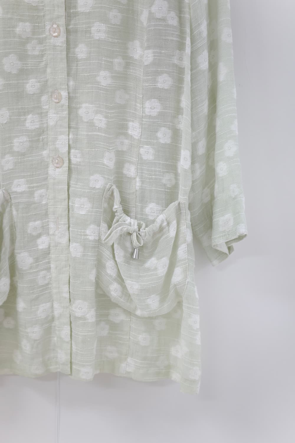 light green flower shirts 상품이미지5