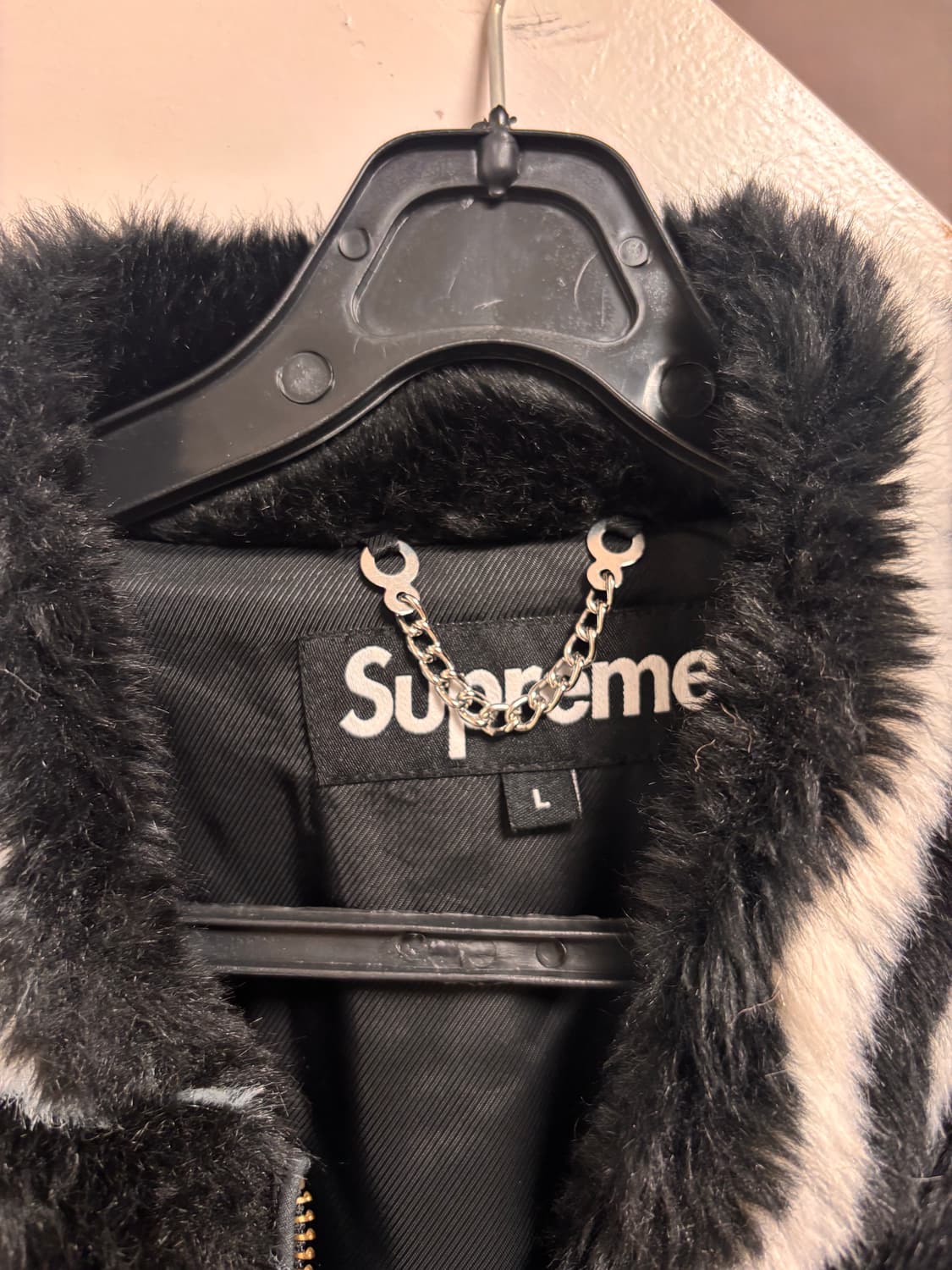 [L]슈프림 포우 퍼 바시티 자켓 블랙 - 20SS 상품이미지3