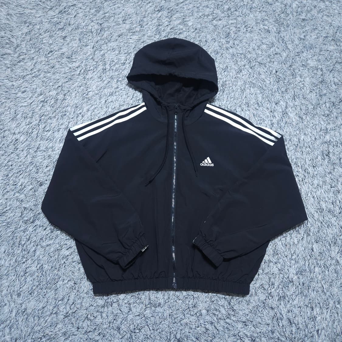 아디다스) L 여자 3S 크우븐자켓 윈드브레이커 / 왕눈이샵 상품이미지1