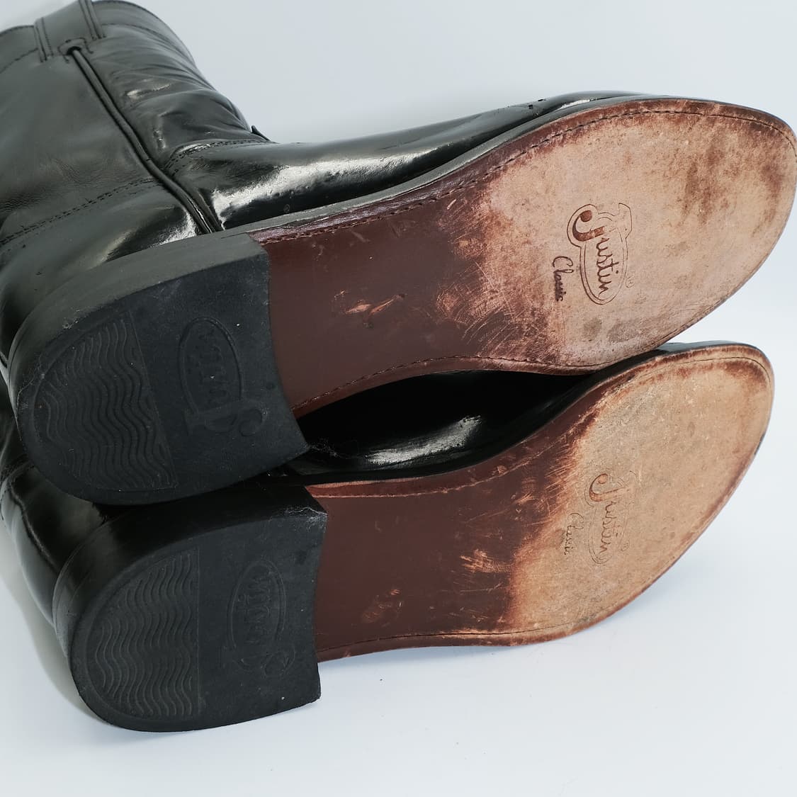 빈티지 저스틴 웨스턴 레더 부츠 9D(270)사이즈 BT27017 상품이미지9