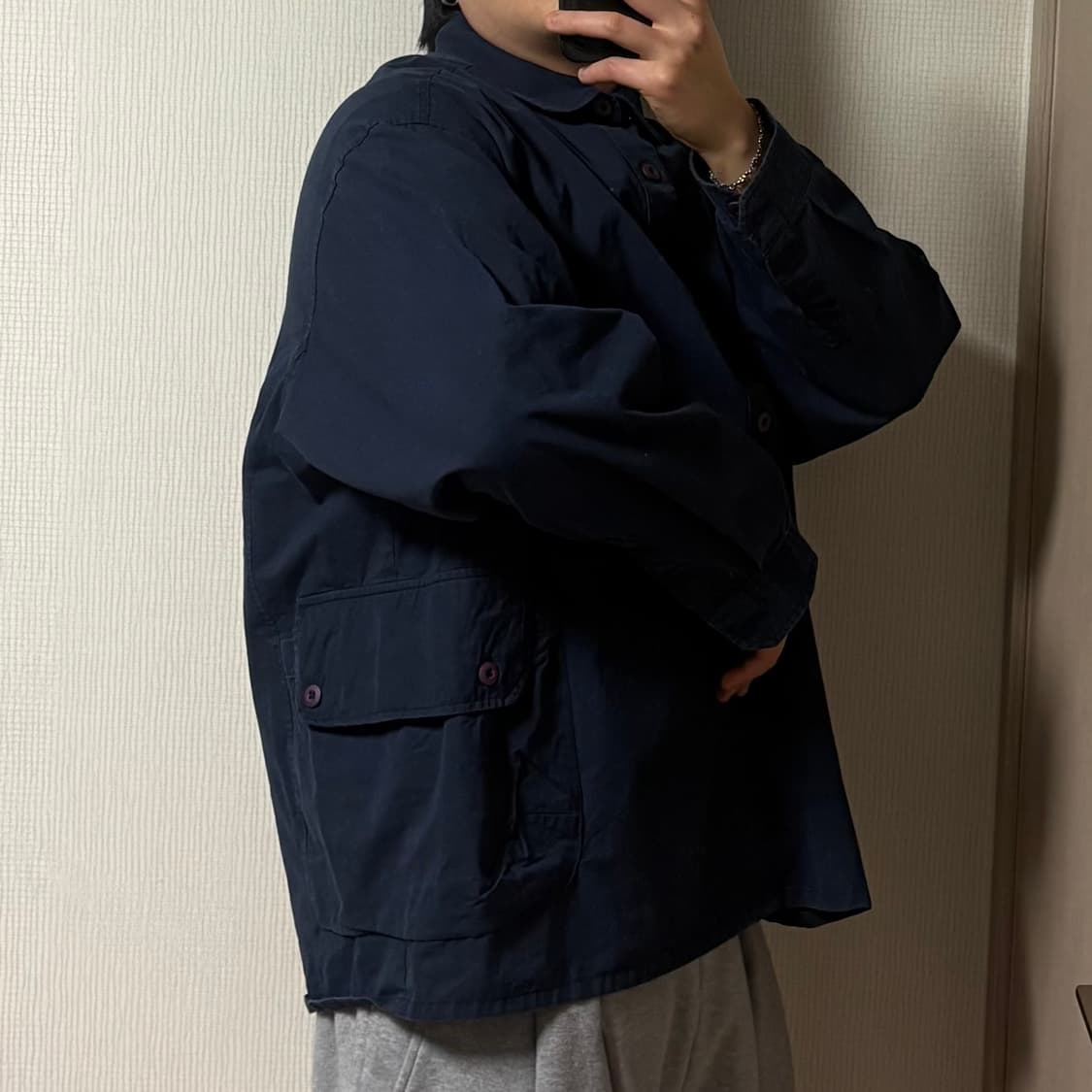 정품 어반스터프 네이비 셔켓 사이드 포켓 오버핏 셔츠 자켓 상품이미지2