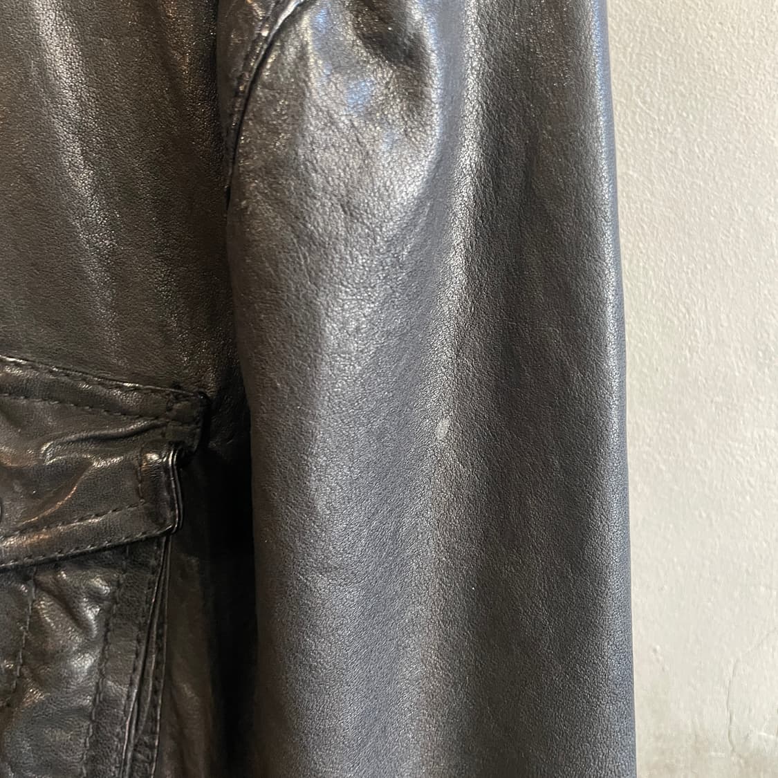 워시드 레더 자켓 상품이미지6