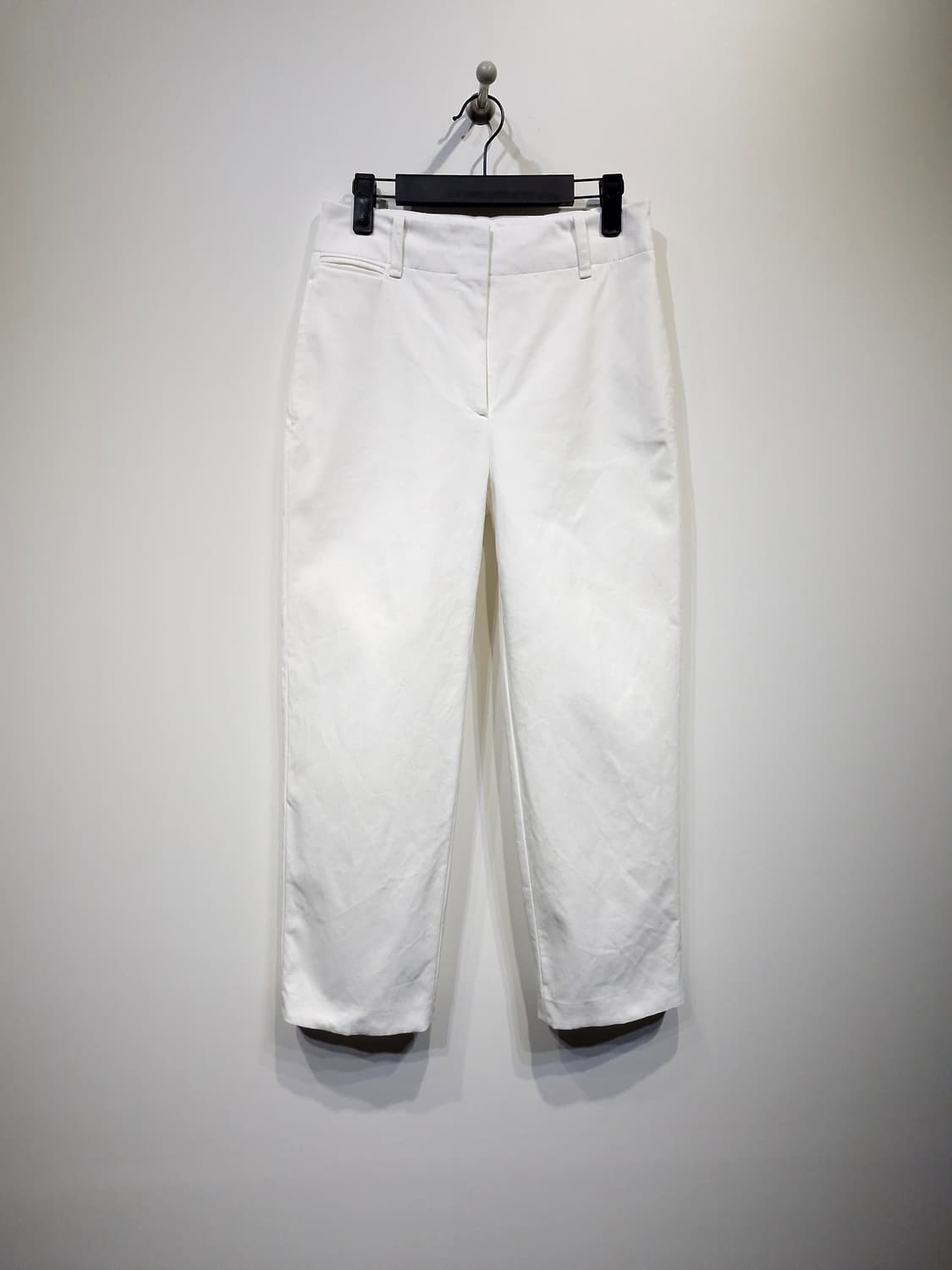 더캐시미어 여성 코튼 팬츠 화이트 상품이미지1