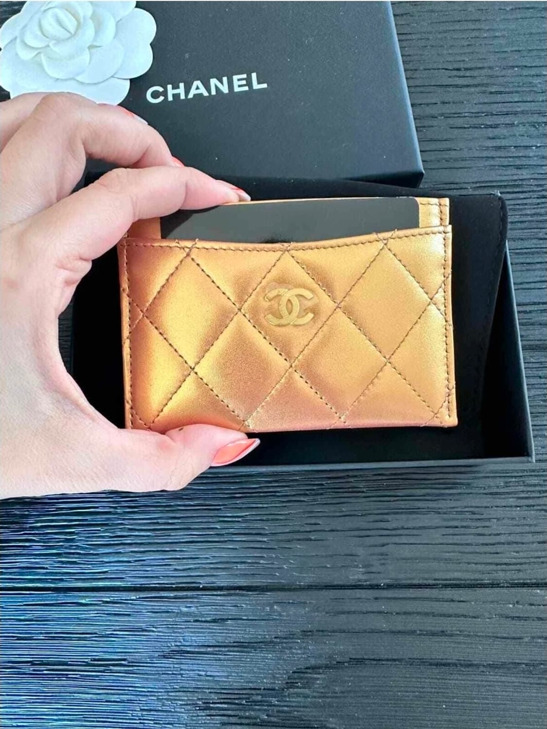 샤넬 금장 카드홀더 퀼팅 내장칩 모델 한정판 상품이미지1