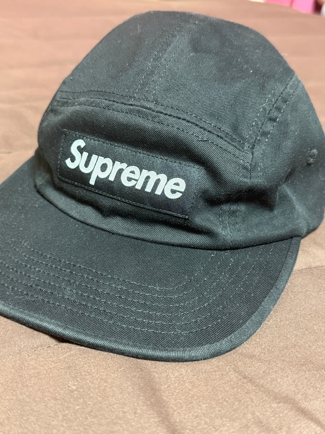 슈프림 워시드 치노 트윌 캠프캡 블랙 상품이미지1