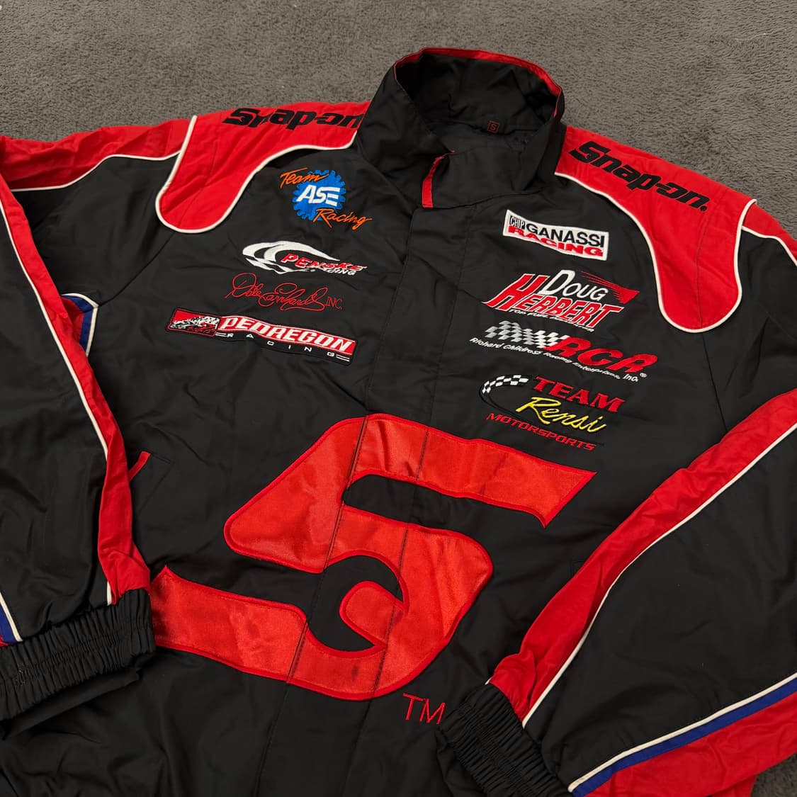 [ 정품/S ] 스냅온 빈티지 넘버5 모터사이클 레이싱 자켓 상품이미지1