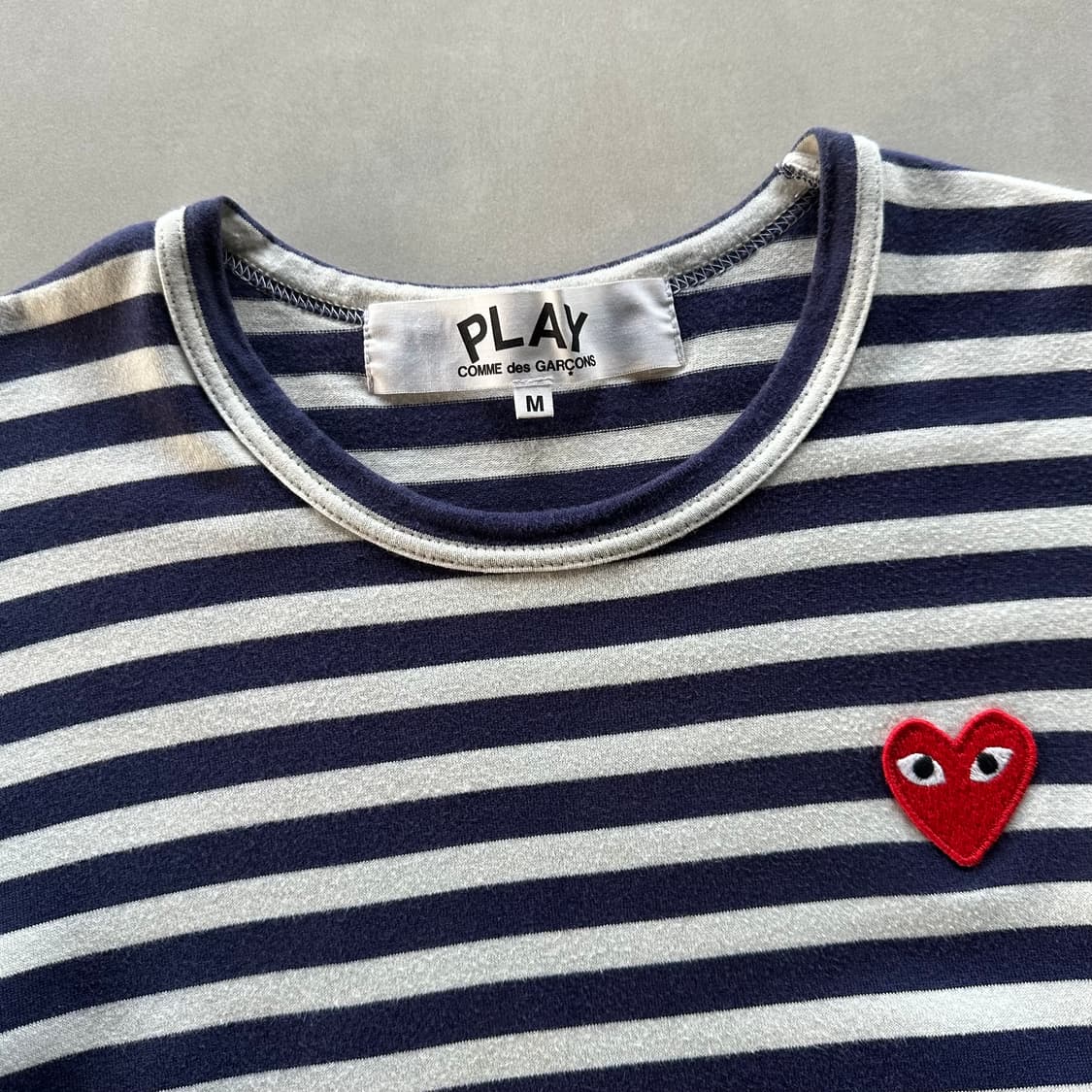 [M]꼼데가르송 스트라이프 롱 슬리브 여성 티셔츠 상품이미지7