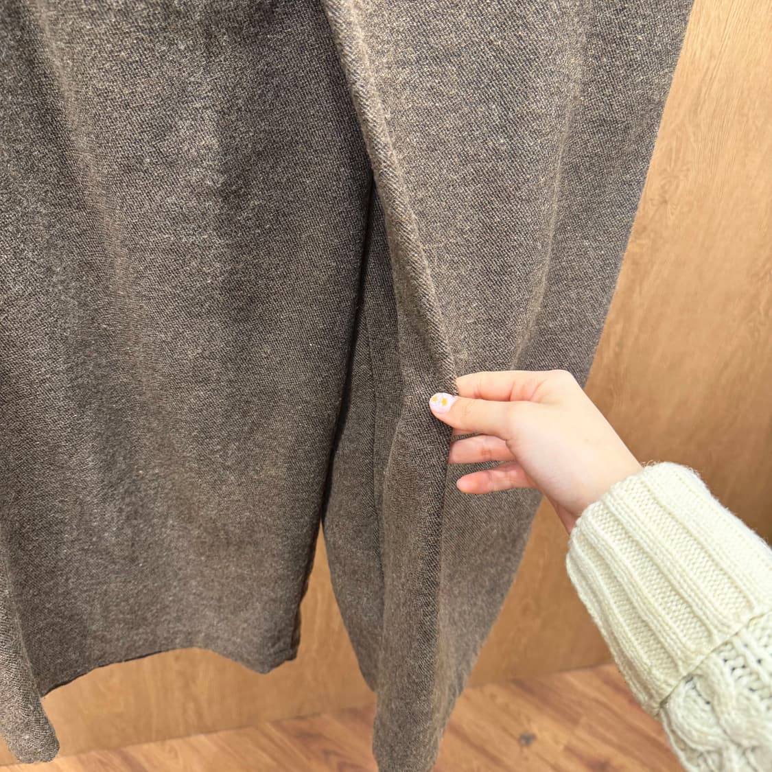 이세이미야케 플랜테이션 팬츠 오버랩 레이어드 디테일 와이드핏 베이지 상품이미지6