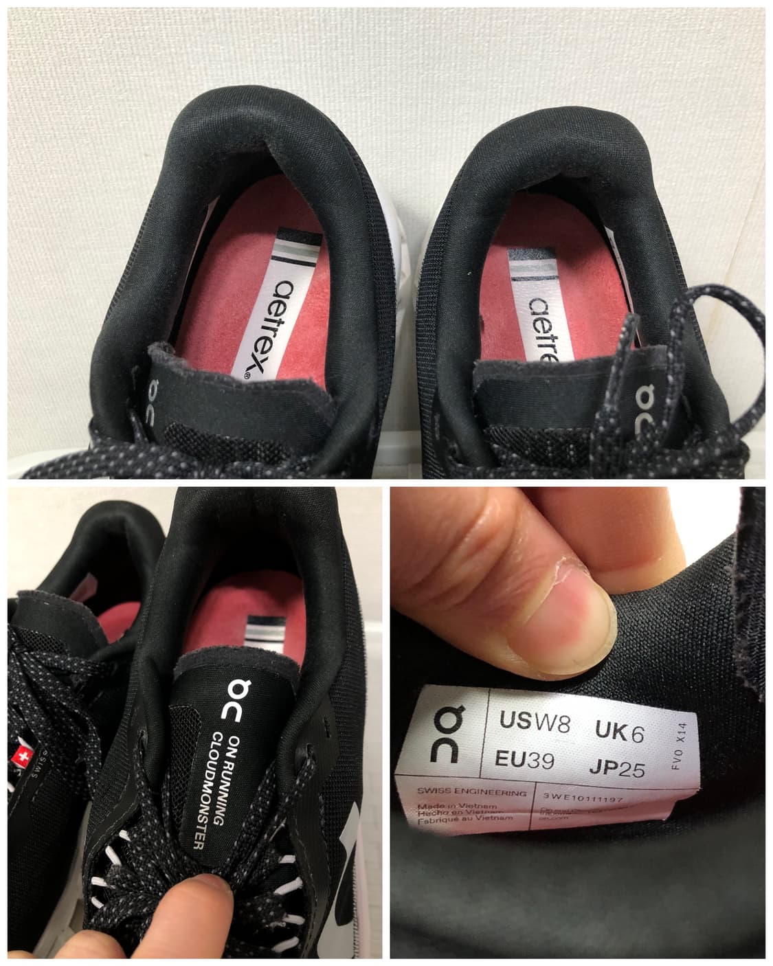 250mm) on 온러닝 Cloudmonster2 운동화 러닝화 _ 블랙 상품이미지8