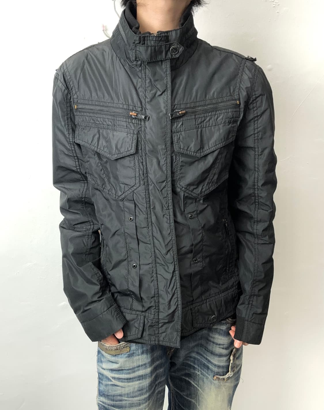 Buckaroo grunge fake layered bomber jack 상품이미지3