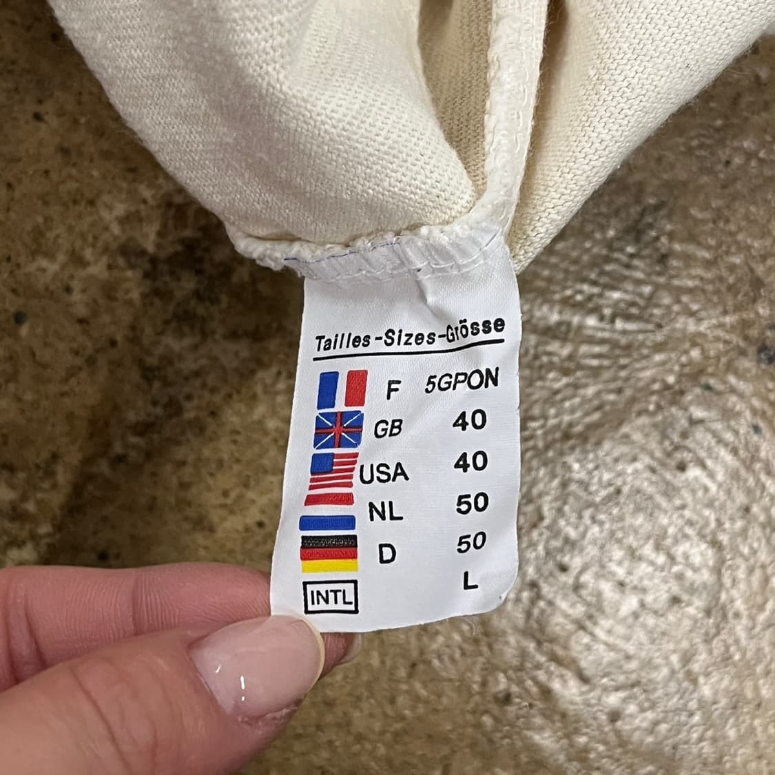 [정품/L] 세인트제임스 화이트 긴팔 티셔츠 b15 상품이미지7