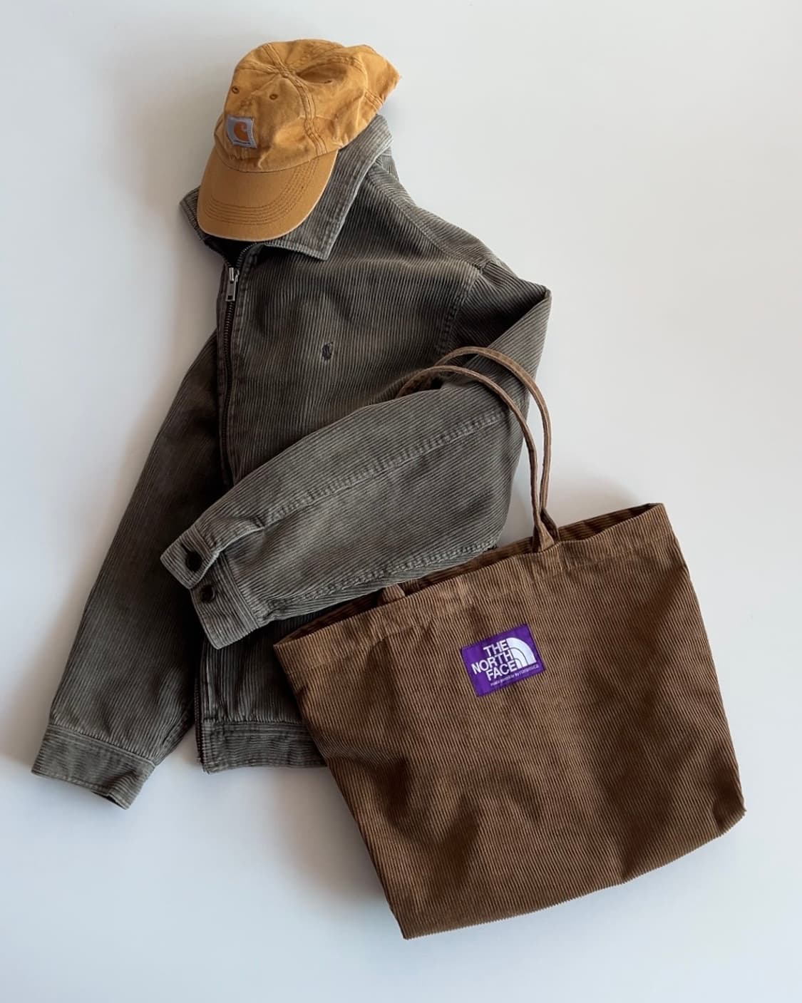 노스페이스 퍼플라벨 코듀로이 토트백 상품이미지1