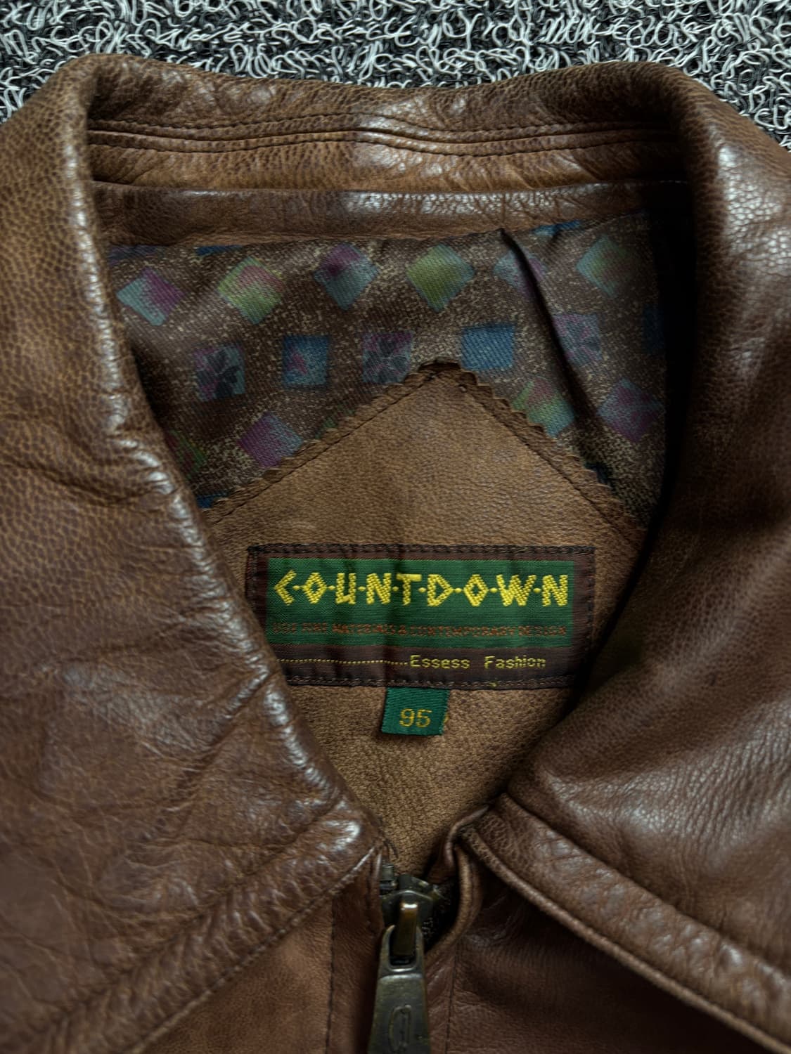 Countdown 램스킨 브라운 레더 트러커 자켓 1963 상품이미지3