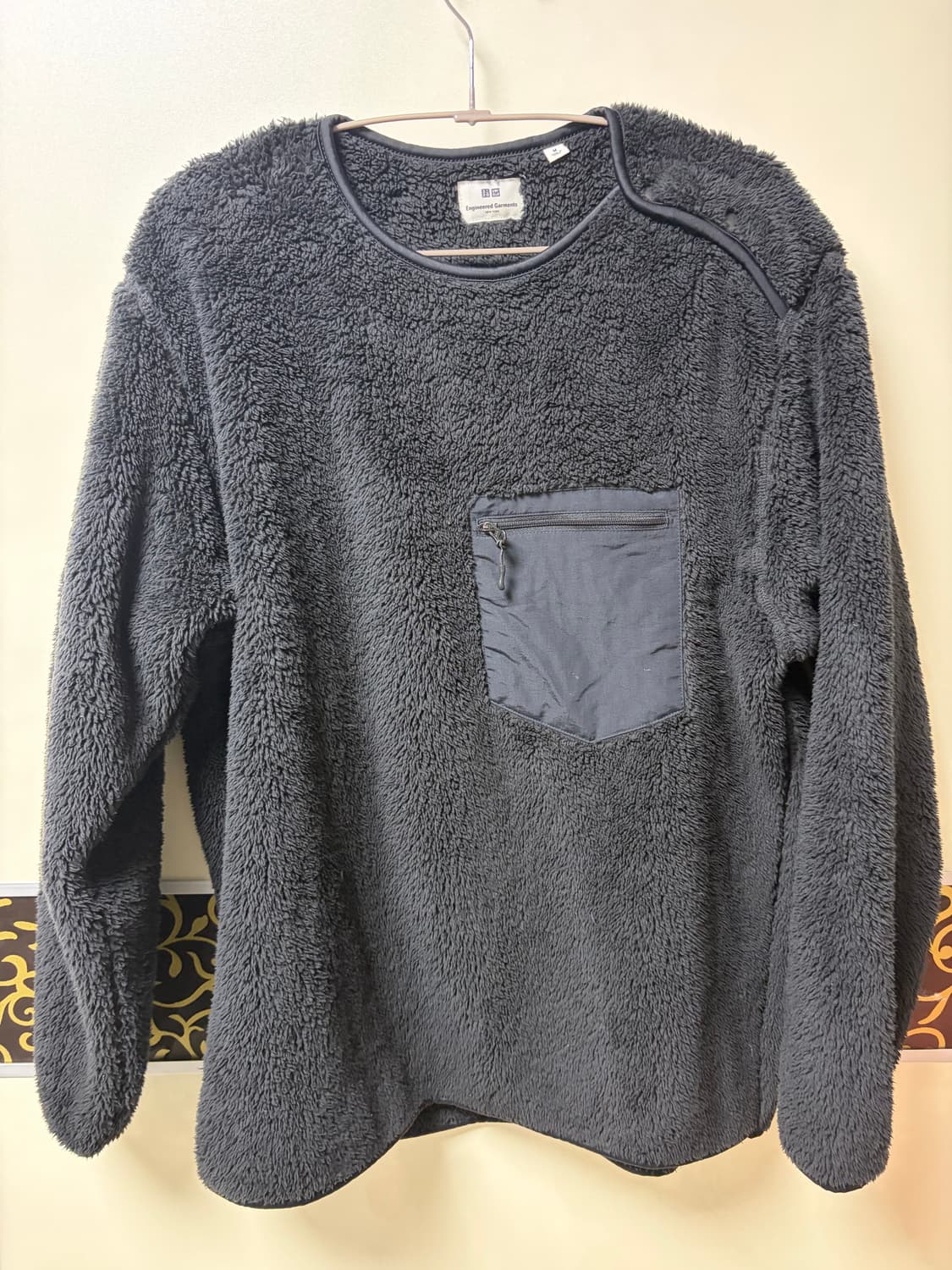 유니클로 엔가 풀오버 후리스 블랙 m 상품이미지1