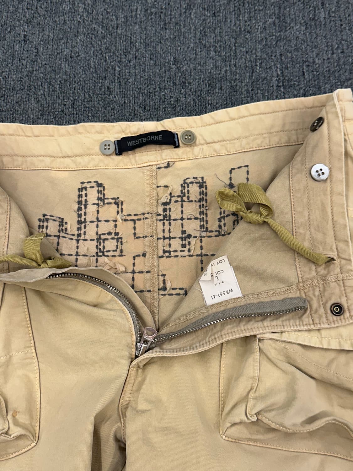 L)Westborne vintage 자수 디테일 베이지 카고팬츠 상품이미지6