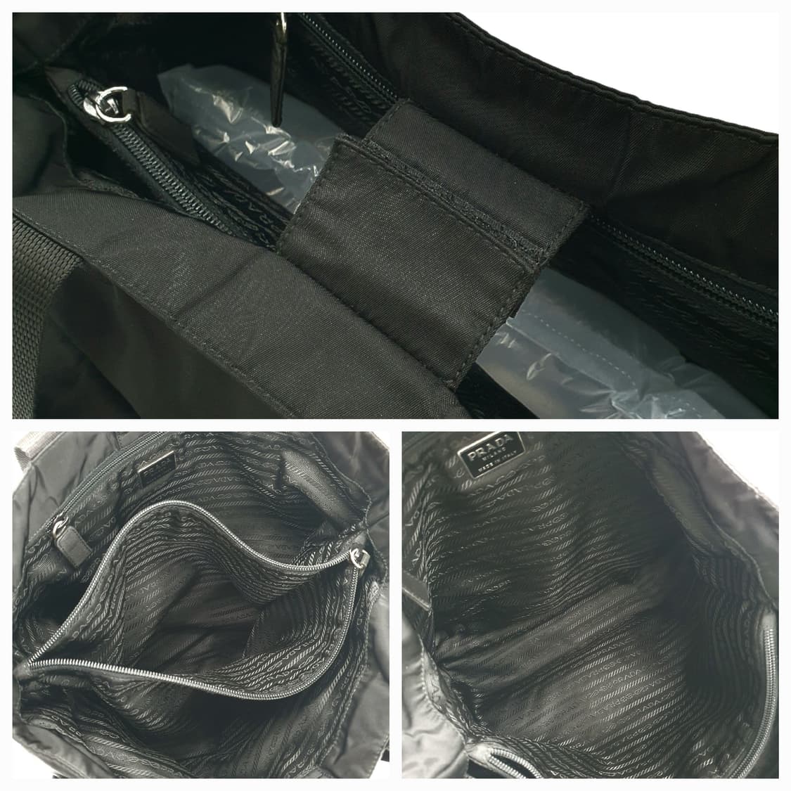 프라다 삼각로고 리나일론 투포켓 숄더백 쇼퍼백 상품이미지9