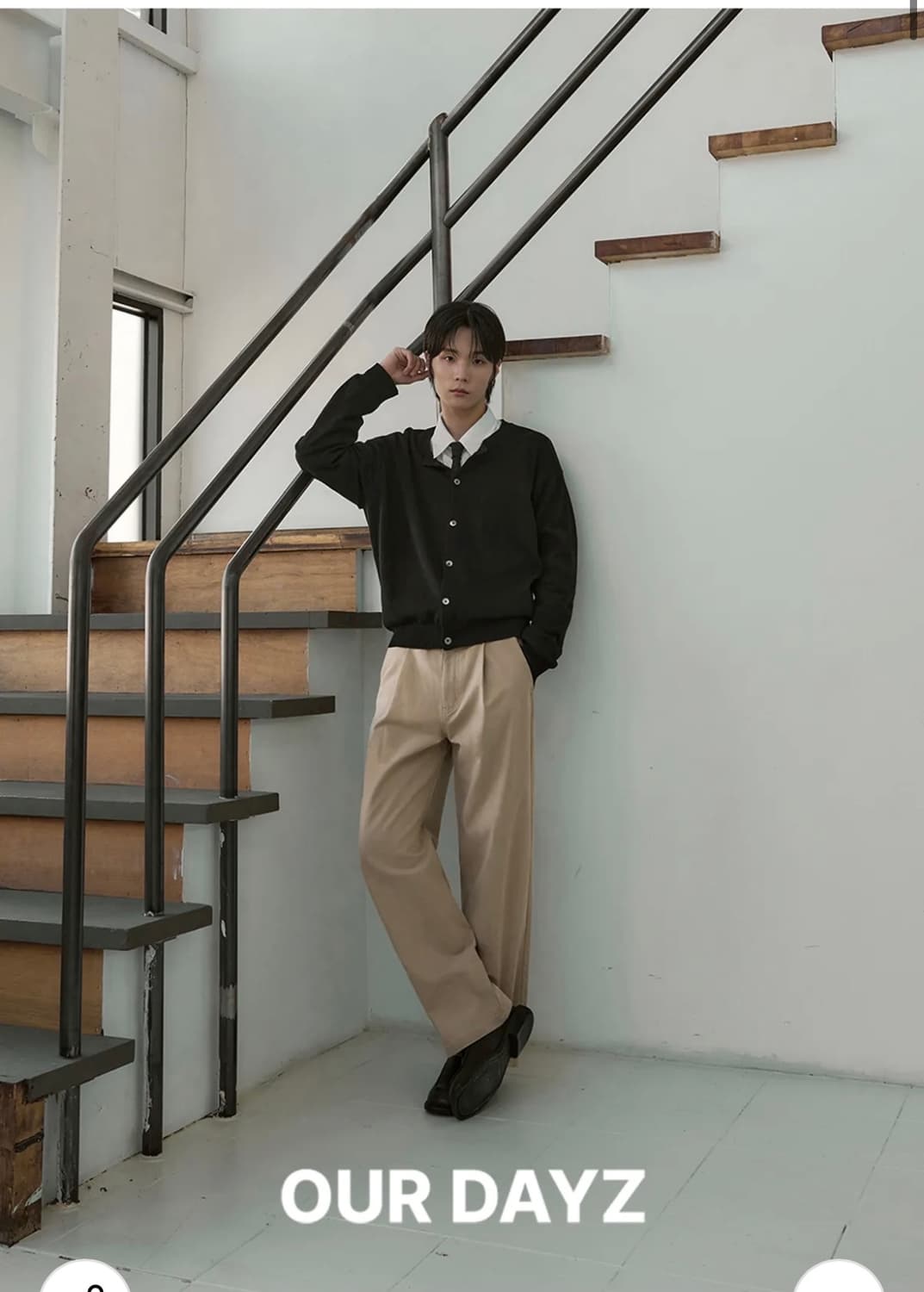 (새상품)(L) 아워데이즈 워시드 세미 와이드 코튼 치노 팬츠 BEIGE 상품이미지2