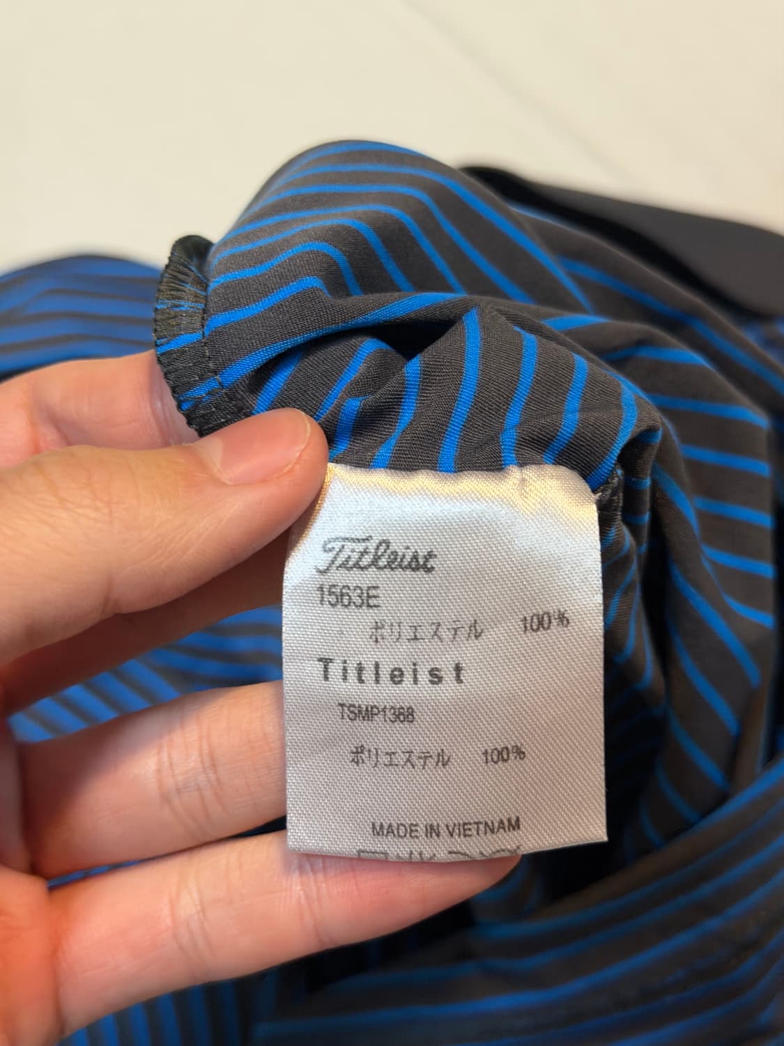 타이틀리스트 일본판 스트라이프 카라티 블루 상품이미지4